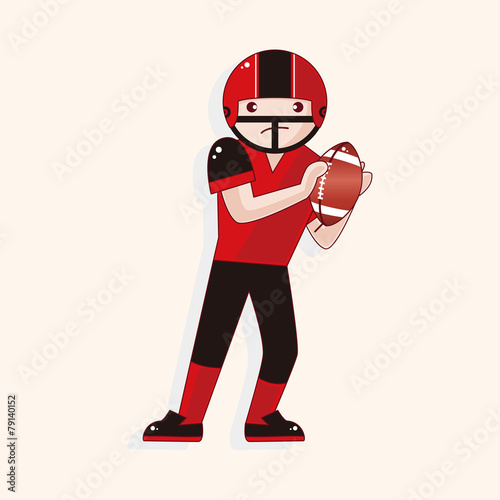 football player theme elements vector,eps