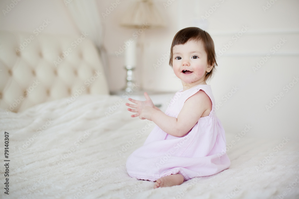 Portrait of a little sweet girl at home Portrait of a little sweet girl at home