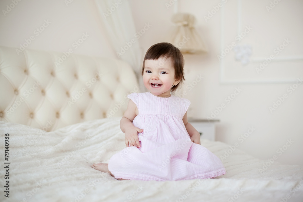 Portrait of a little sweet girl at home Portrait of a little sweet girl at home