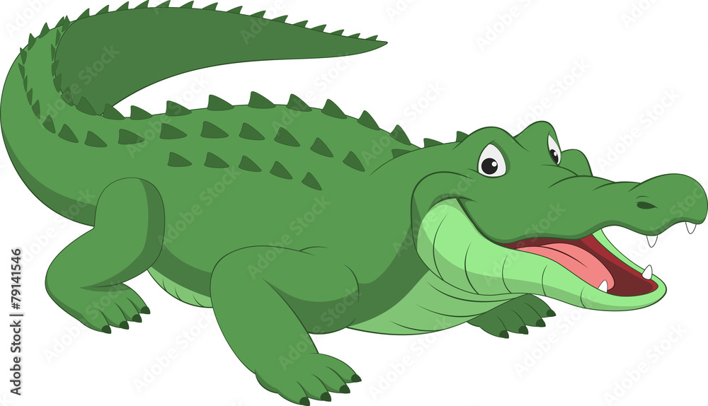 Naklejka premium Zabawny krokodyl