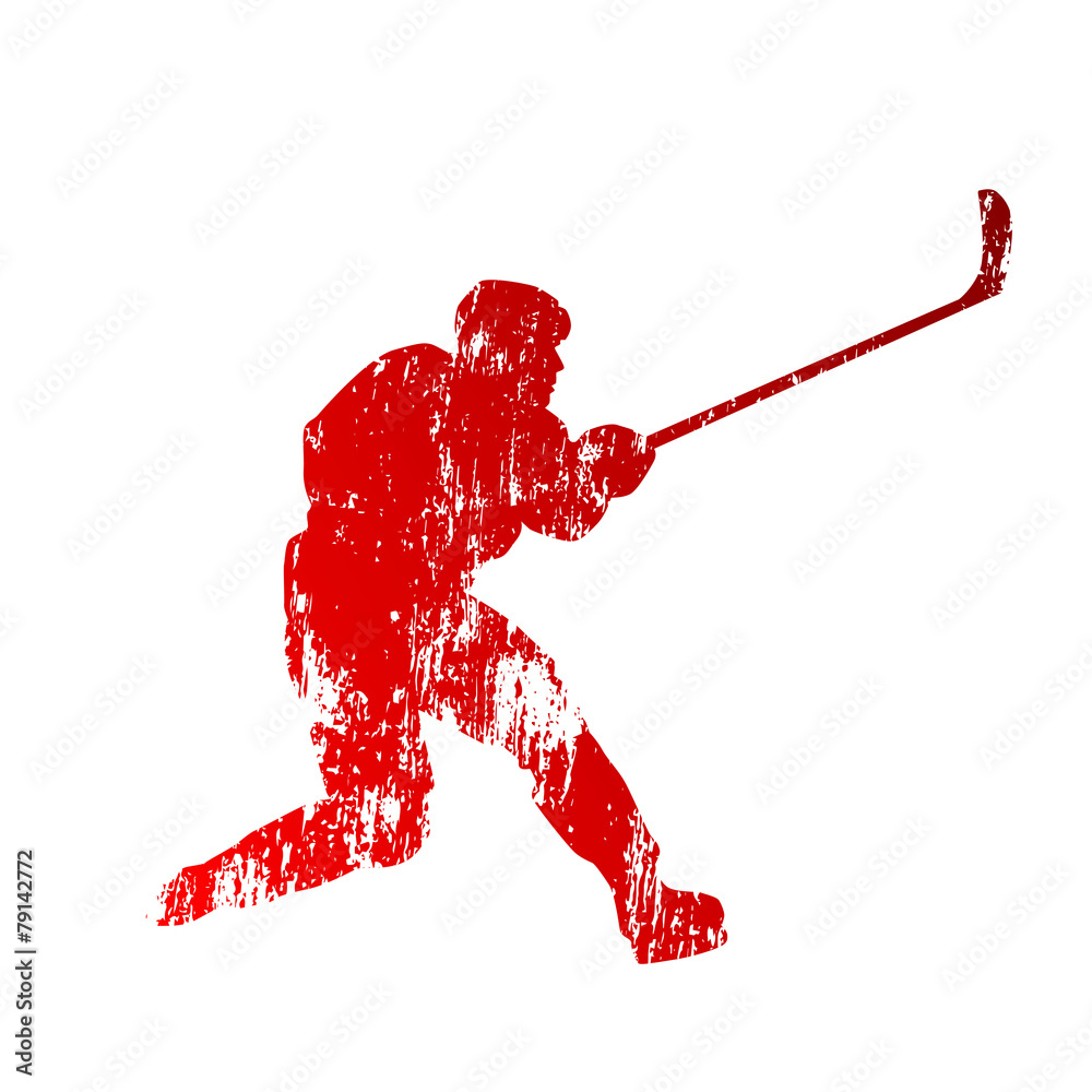 Obraz premium Shooting abstract hockey player