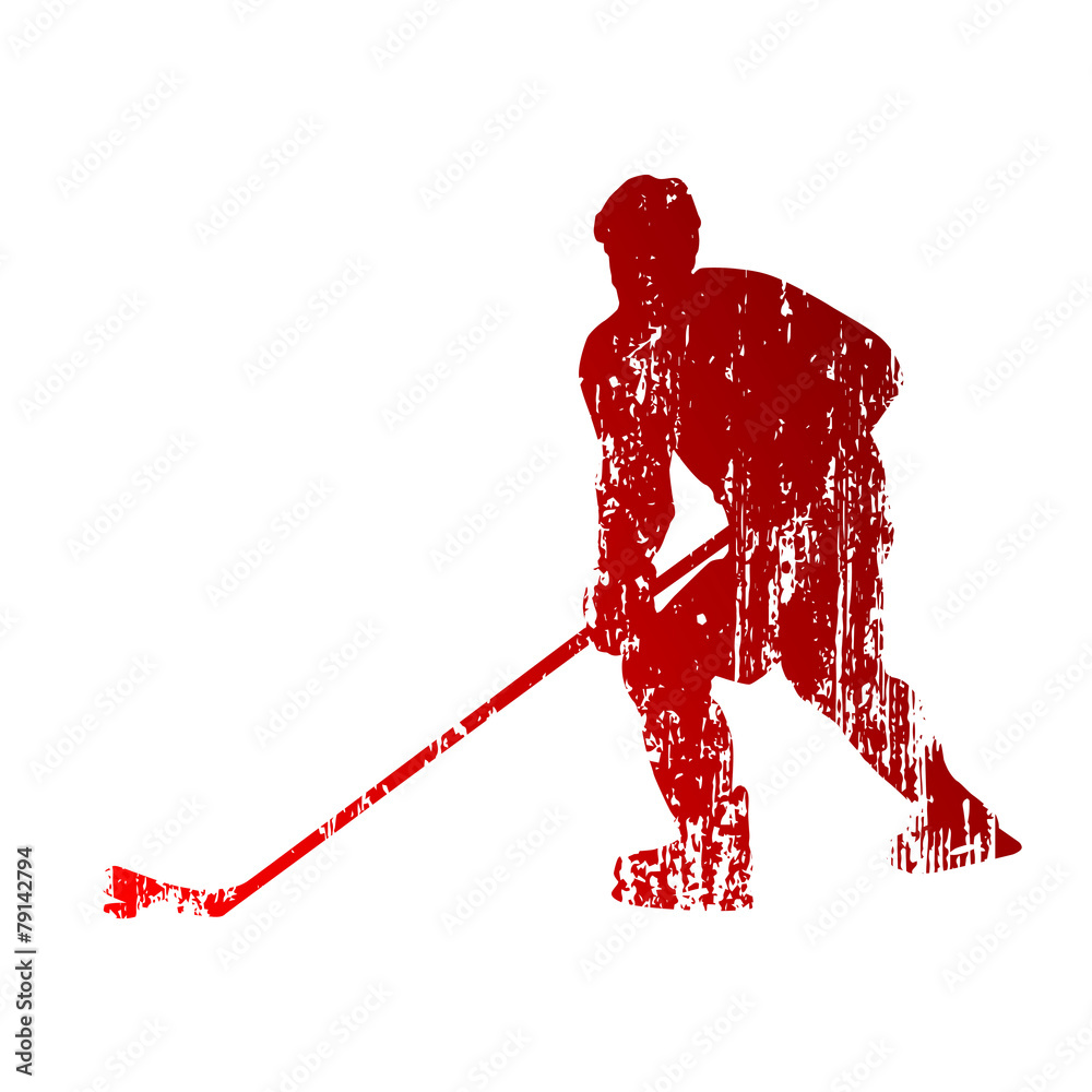 Naklejka premium Abstract hockey player