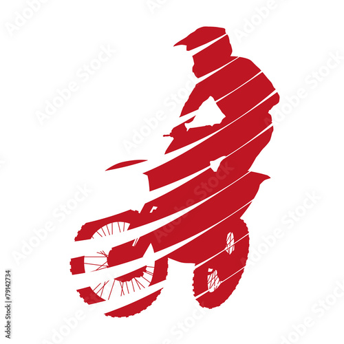 Abstract motocross rided