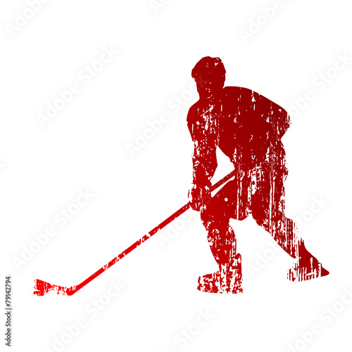 Abstract hockey player