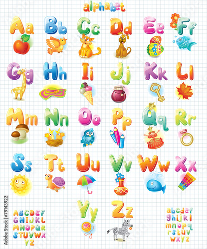 Funny Alphabet with pictures for children