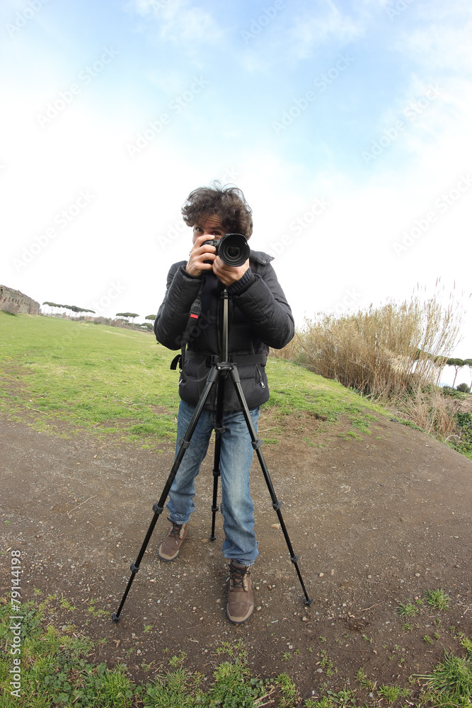 photographer with tripod