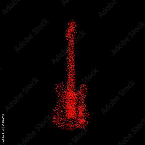 Abstract guitar, music concept