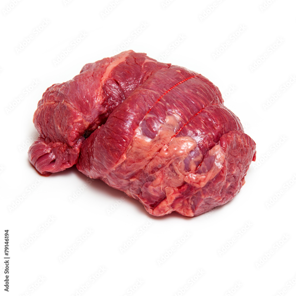 Obraz premium Beef Brisket meat on white background.