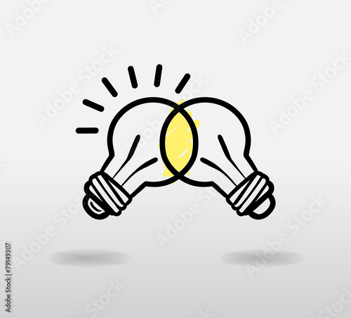 Linking Light bulbs vector