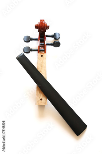 Картината върху платно neck and fingerboard of crack violin