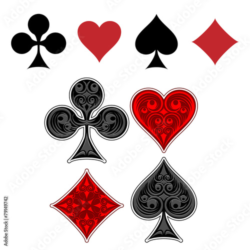 Playing card suit icons