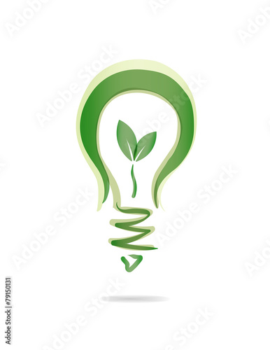 Energy saving light bulb vector