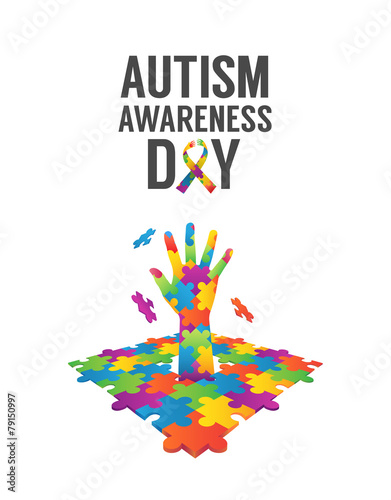 Autism awareness design vector