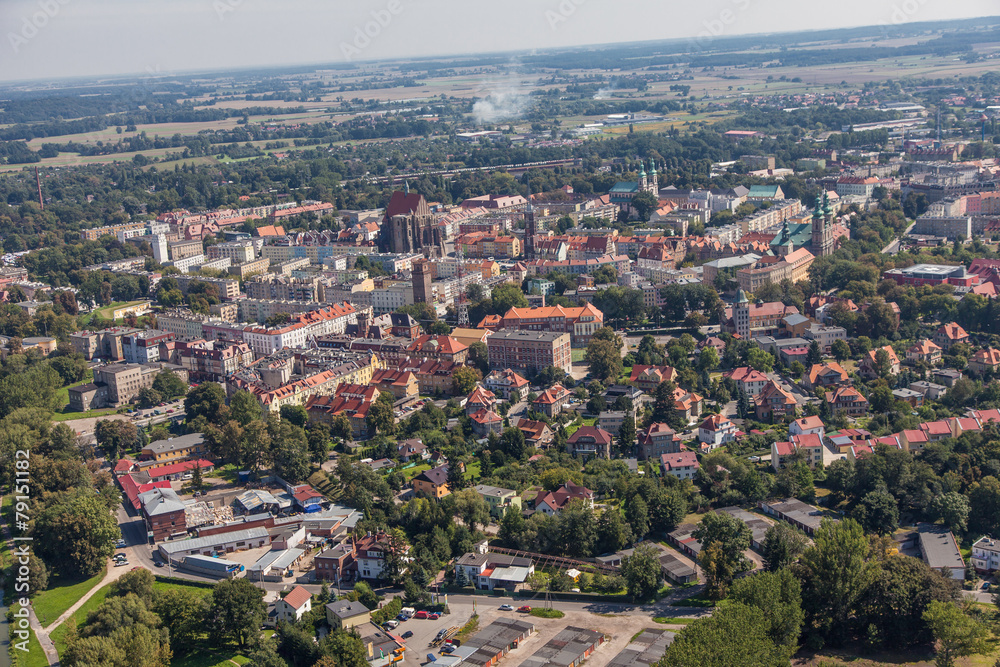 aerial view of   Nysa city