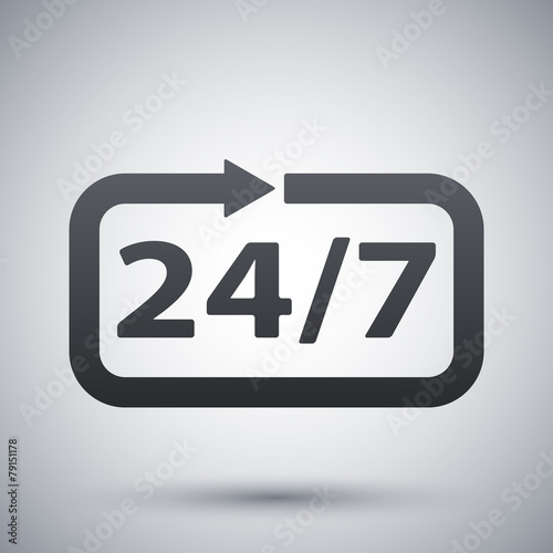 Vector open hours icon