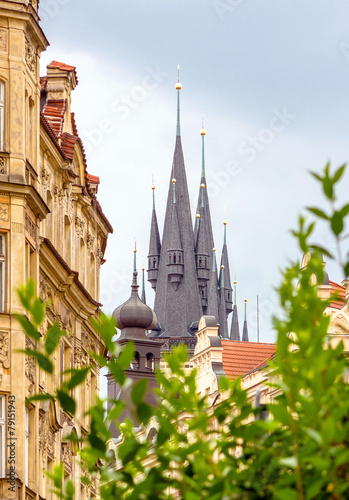 Church of Our Lady before Tyn towers in Prague