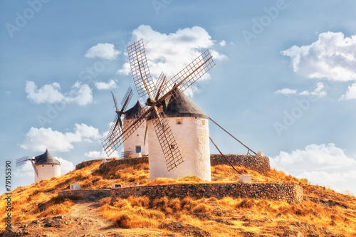 Windmills of Consuegra in La Mancha region of central Spain photo