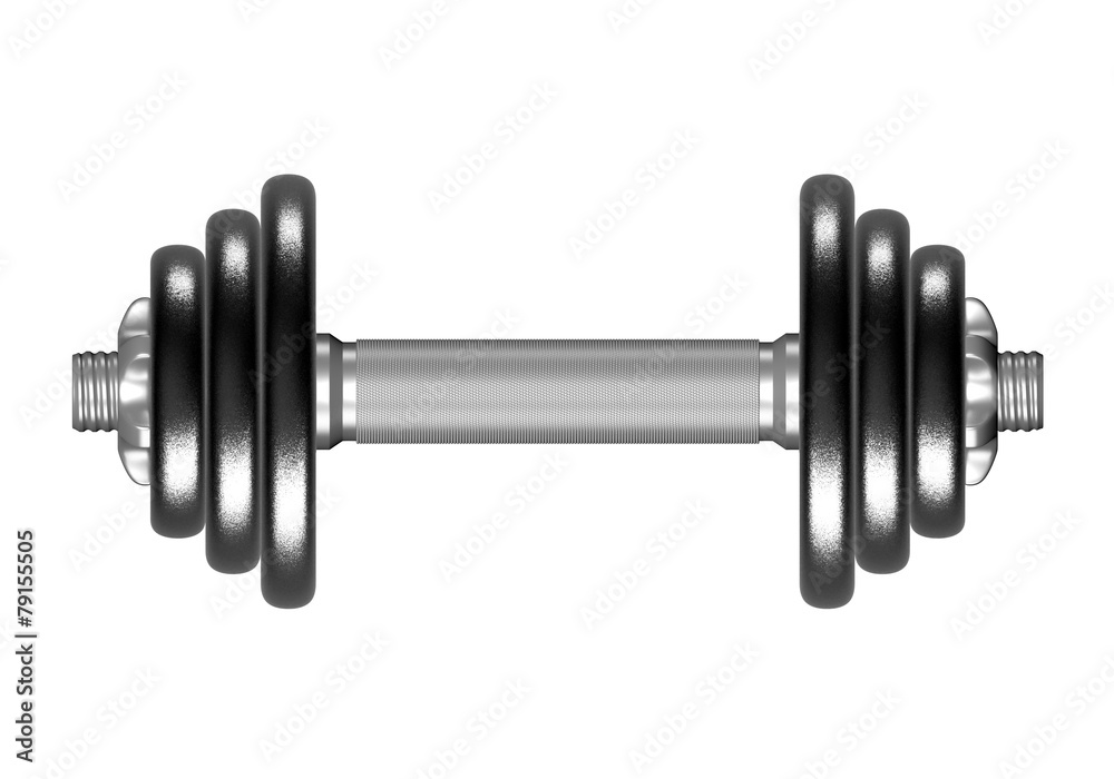 Dumbbell on a white background Dumbbell on a white background