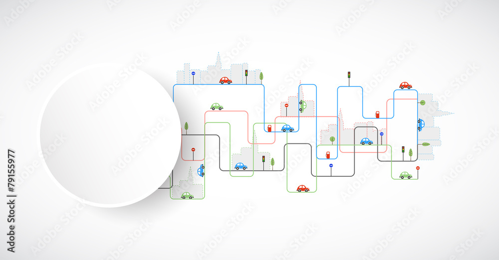 Obraz premium Abstract city theme background