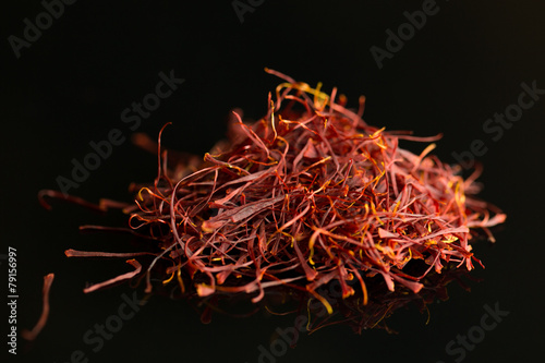 Saffron with dark background