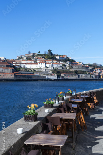 Porto city at Douro river, Portugal.