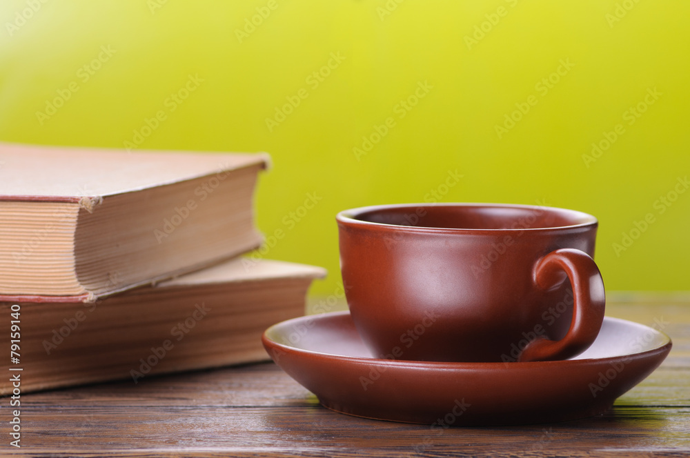 Cup of tea and books