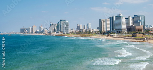 Promenade and beach in Tel Aviv