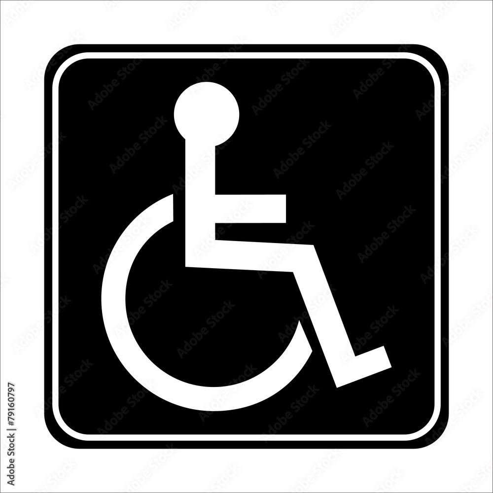Handicapped wheelchair sign Handicapped wheelchair sign