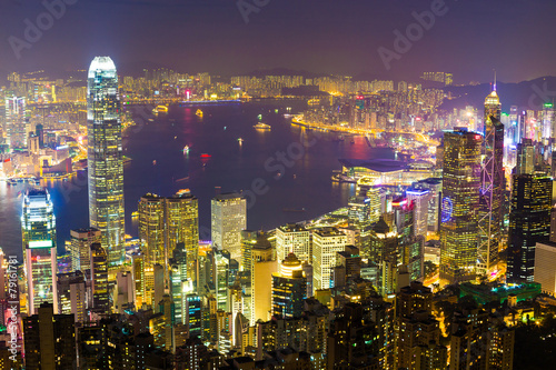 Hong Kong skyline at night