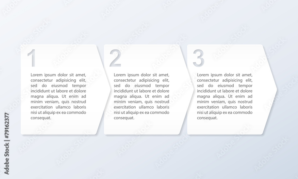 Paper progress banners. Design template. Vector illustration