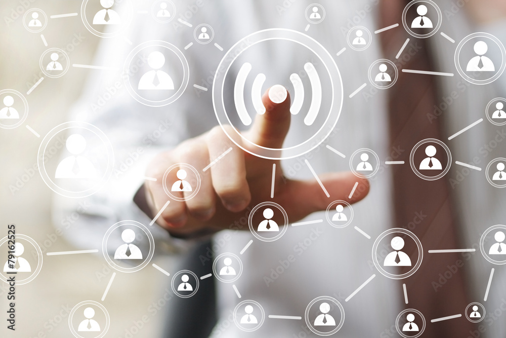 Business button Wifi sign connection web. Business button Wifi sign connection web.