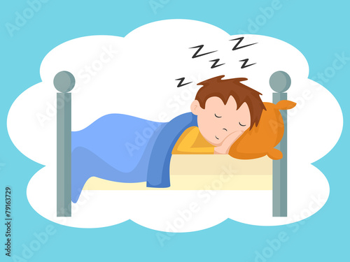 Child sleeping, vector illustration