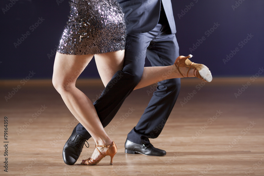 tango dancer's legs - obrazy, fototapety, plakaty 