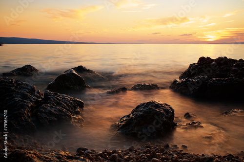 Sunset on adriatic sea