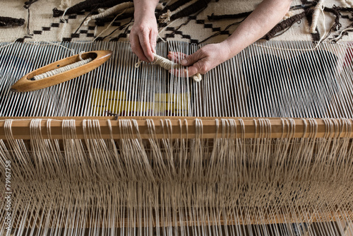 Hungarian homespun weaving.