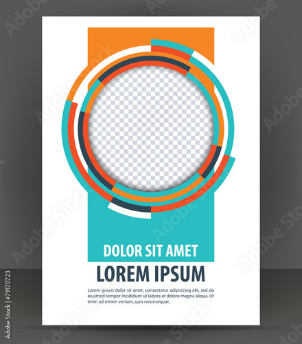Magazine, flyer, brochure, cover layout design print template