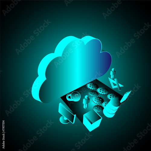 Concept of cloud computing network applications