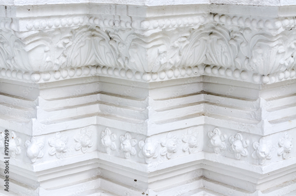 Obraz premium Thai style background on temple wall
