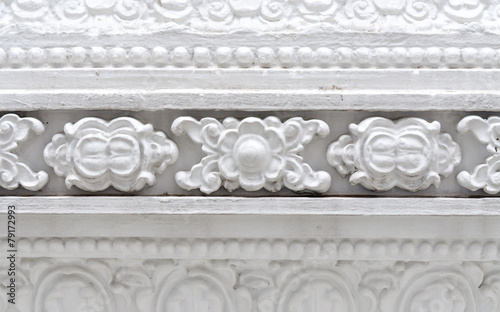 Thai style background on temple wall