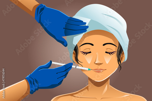 Woman receiving beauty treatment