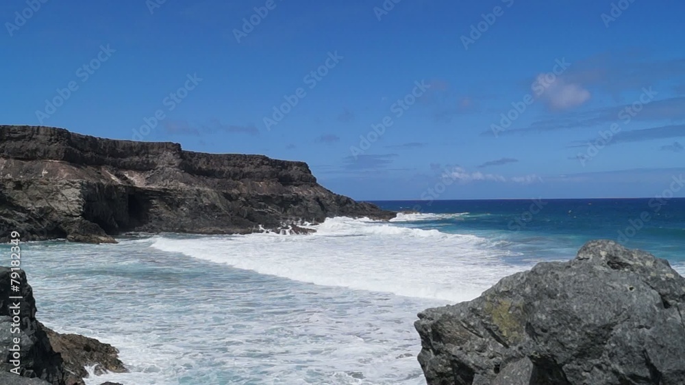 fuerteventura cliffs and waves fuerteventura cliffs and waves