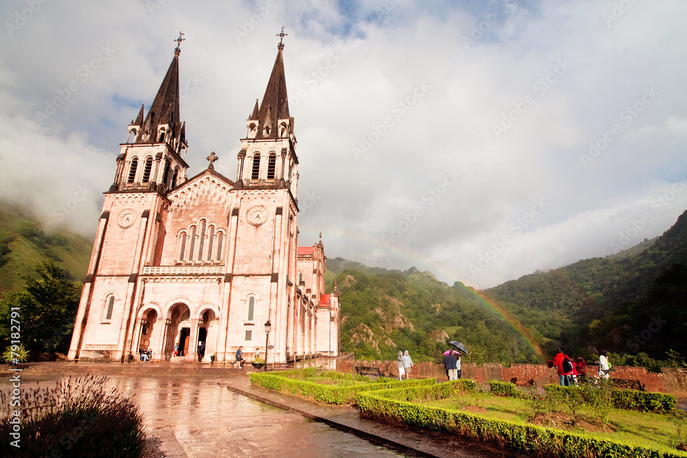 Basilica of Santa Maria, Covadonga, Asturias, Spain Basilica of Santa Maria, Covadonga, Asturias, Spain