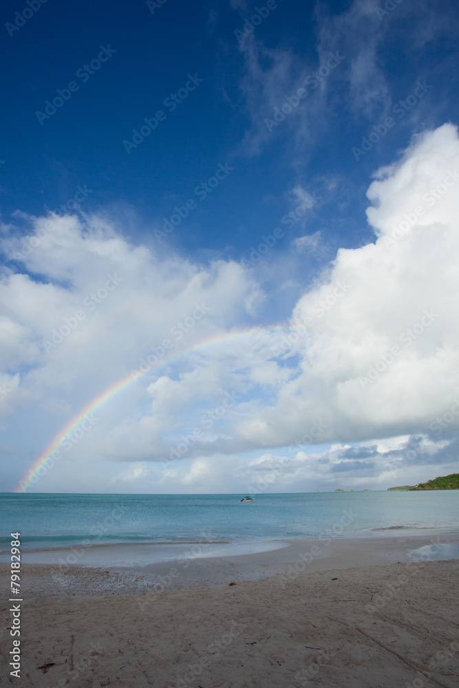 Rainbow over carrabien sea