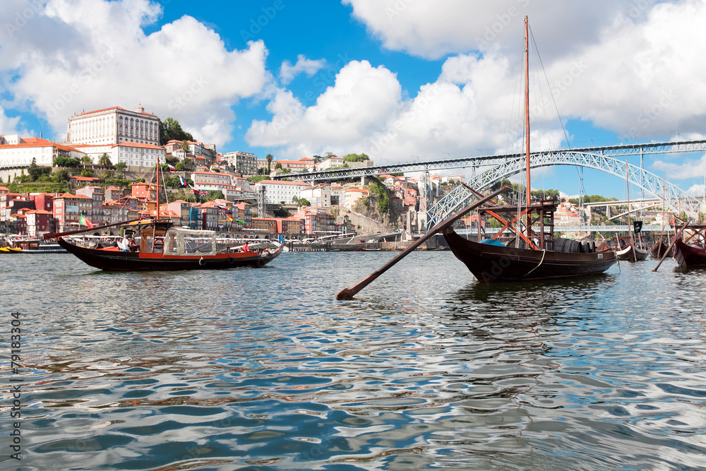 Obraz premium Rabelo boats in Porto, Portugal
