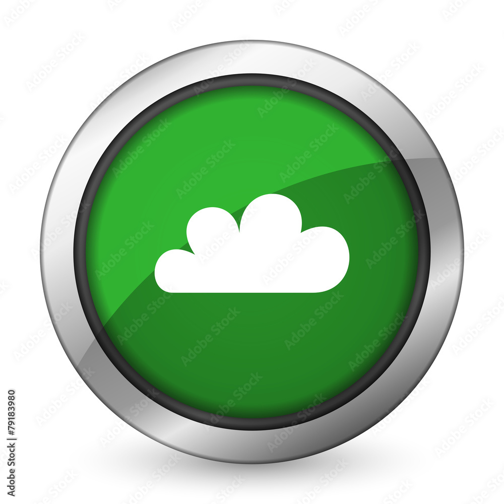 cloud green icon waether forecast sign cloud green icon waether forecast sign