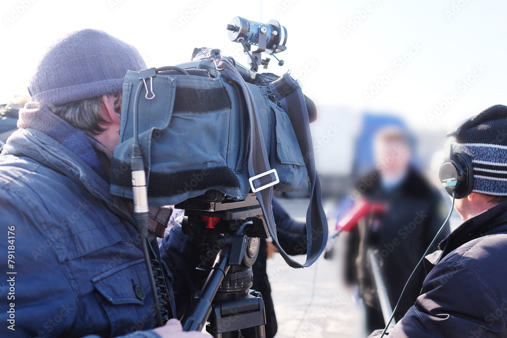 Cameraman at work Cameraman at work