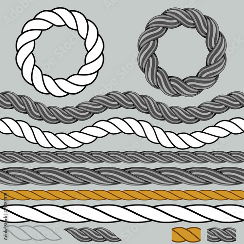 Rope Icon Background Set