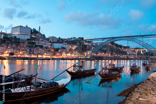 Rabelo boats in Porto, Portugal