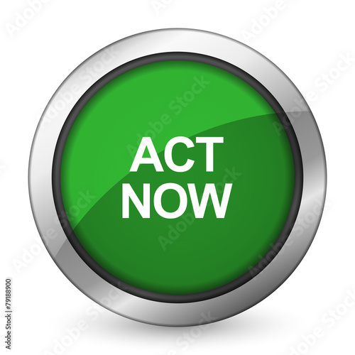 act now green icon