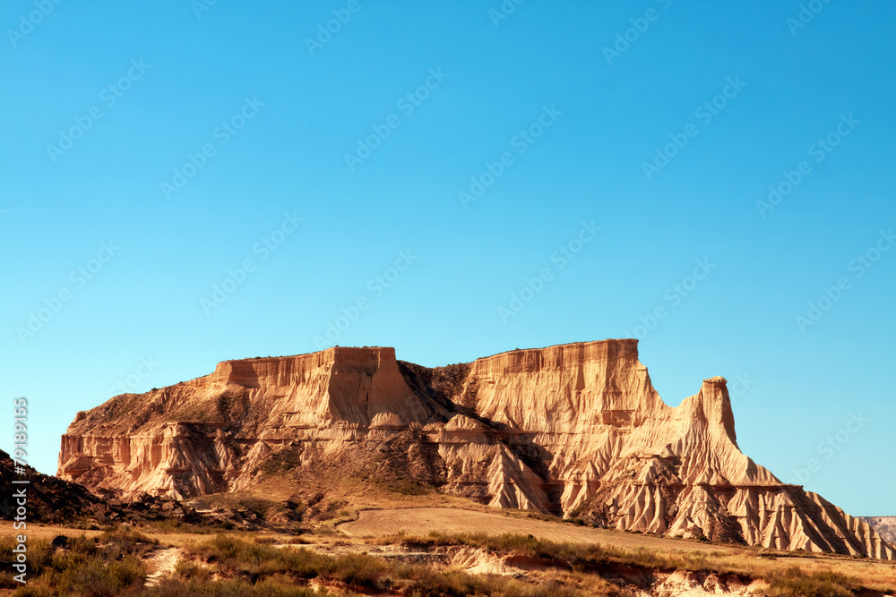 Fototapeta premium Mountain Castildetierra in Bardenas Reales Nature Park, Navarra,